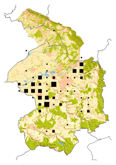 Verbreitung Rebhuhn - geclustert (Daten 2012-2019)