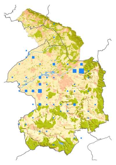 Winterverbreitung Kornweihe - geclustert (Daten 2012-2019)