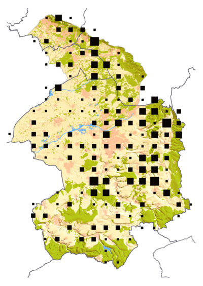 Verbreitung Kolkrabe - geclustert (Daten 2012-2019)